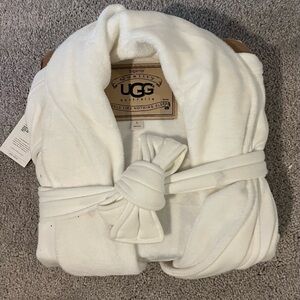 NWT UGG Duffield Robe, cream, size L